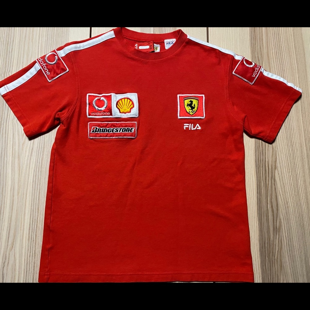 Vtg Fila Ferrari Vodafone Shell Bridgestone Kids L